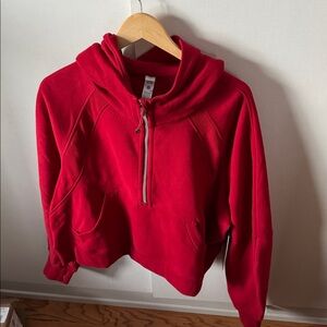 Lululemon Scuba Oversized Half-Zip Hoodie CLCN red NWT
